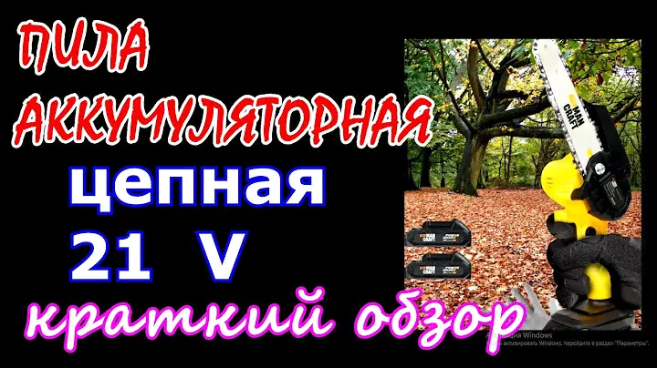 Пила аккумуляторная 21В цепная  (обзор)