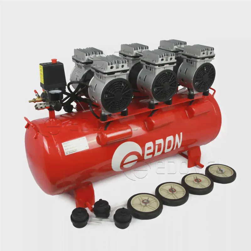 Компрессор безмасляный Edon NAC-1002400X3, 220В, 2.4 кВт, 480лмин, 8 бар, 100л, прямой привод, 6 цилиндров, манометр (art.: 3920bfea6ac2e)-2