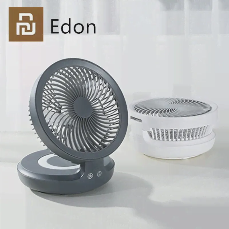 Подвесной Настольный вентилятор Xiaomi Edon E808, складной портативный Электрический вентилятор с вибрирующей головкой, зарядка через USB, 4 скорос... (art.: 3920b72d36b03)-3