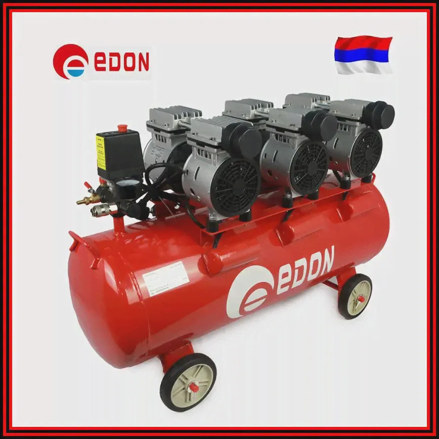 Компрессор безмасляный Edon NAC-1002400X3, 220В, 2.4 кВт, 480лмин, 8 бар, 100л, прямой привод, 6 цилиндров, манометр (art.: 3920bfea6ac2e)-0
